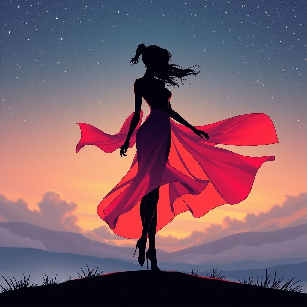 A woman in a graceful