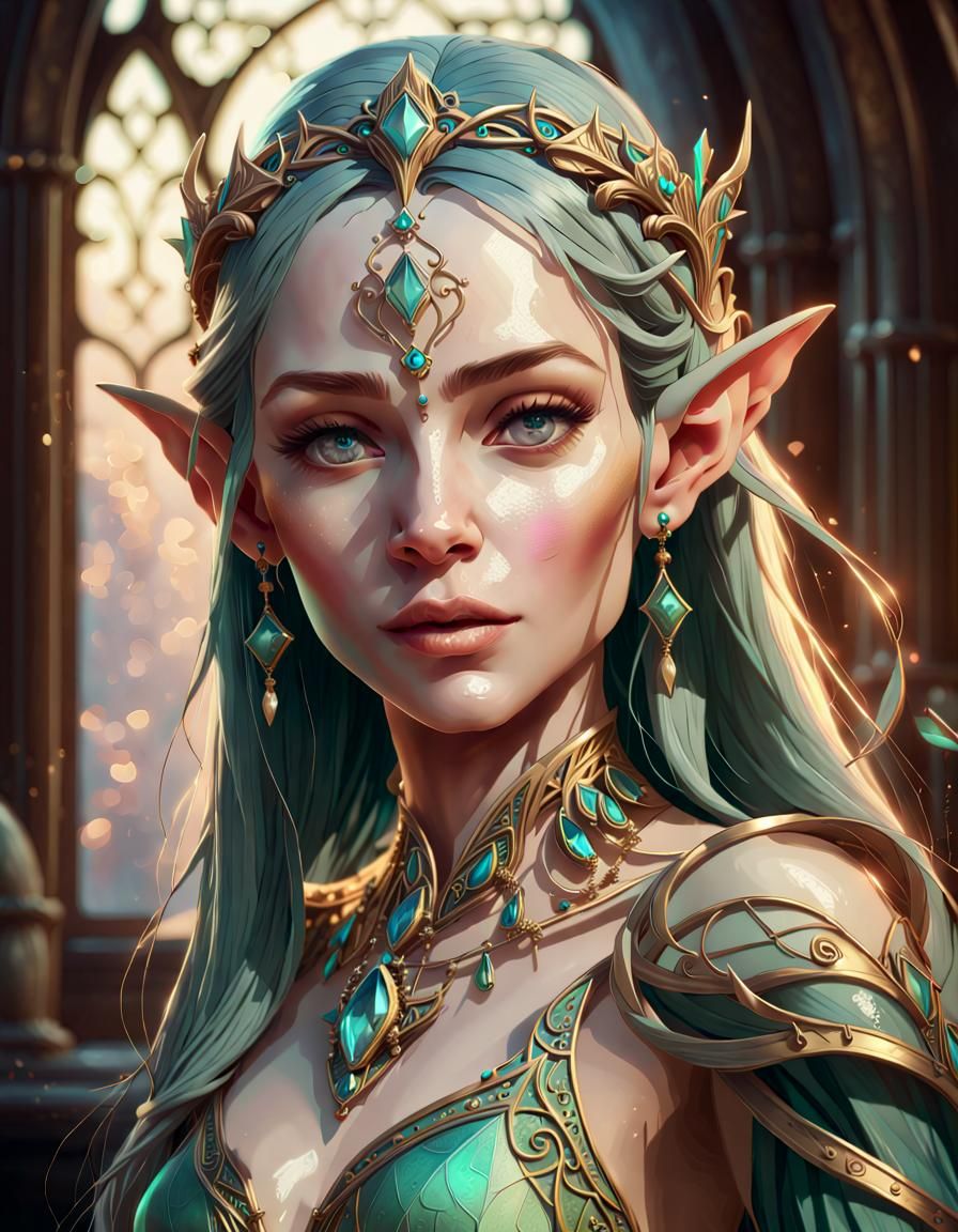 Woodland Elven Princess V2 - Ai Generated Artwork - Nightcafe Creator