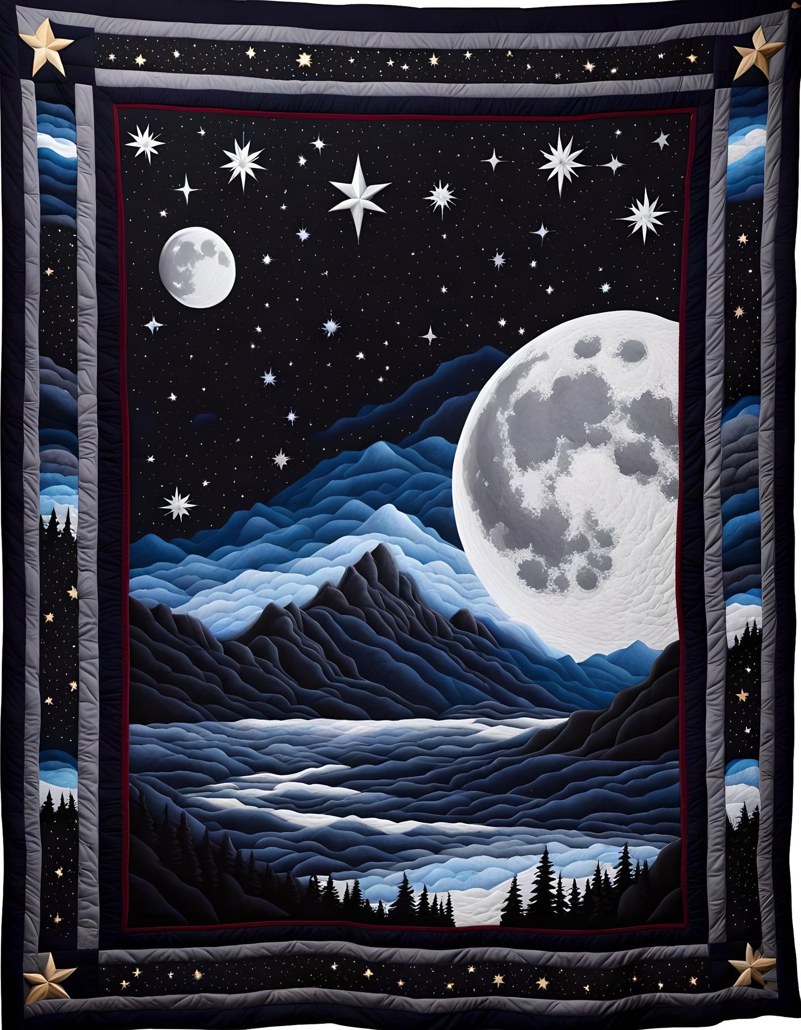 Night Sky Quilt  by @Just a Dabbler