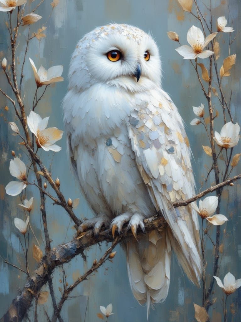 snowy owl  by @Sasha