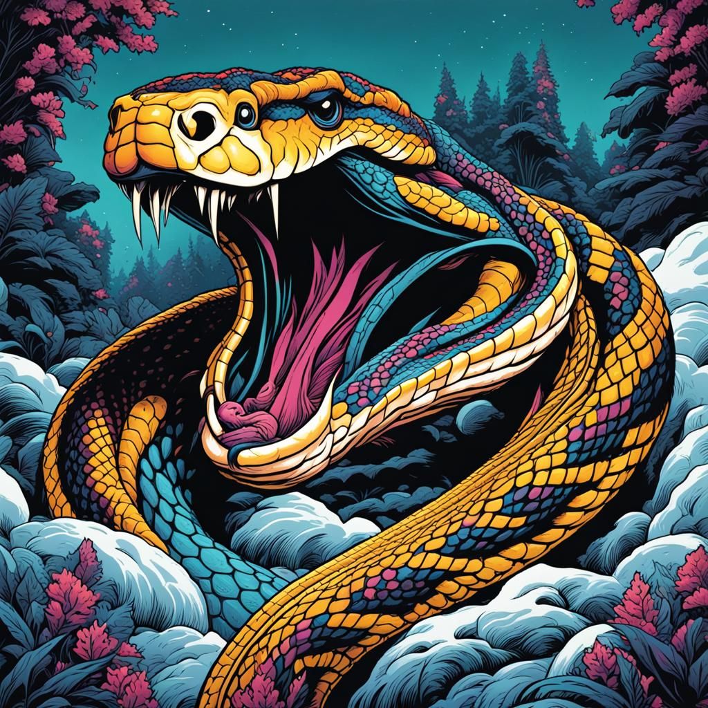 Una serpiente comiendo pan. Mark Brooks and Dan Mumford, com...