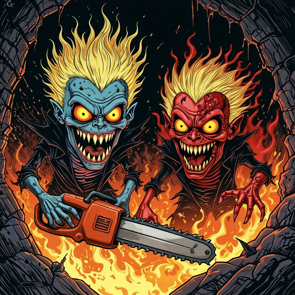 Beavis and butthead, but demonic wretches