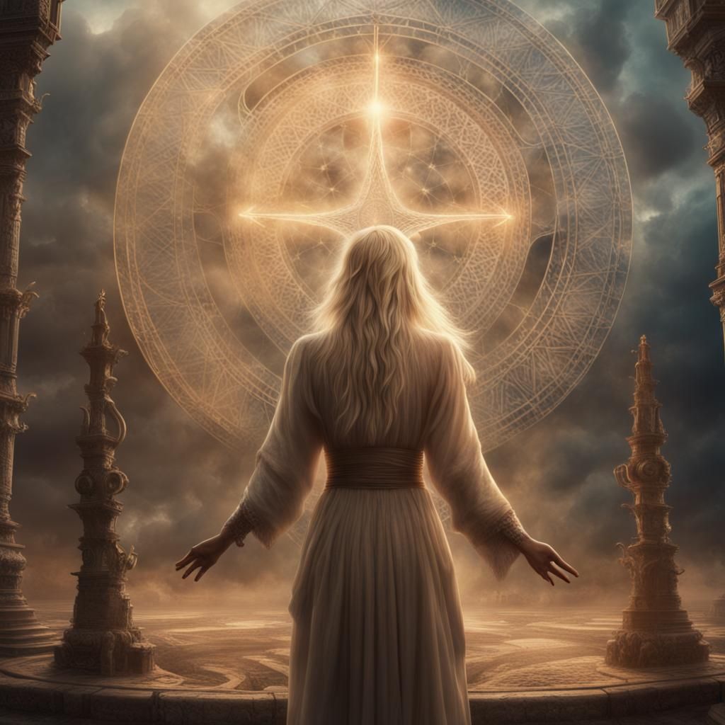 A blonde haired woman perfroms the Healing Wind Occult Ritua...