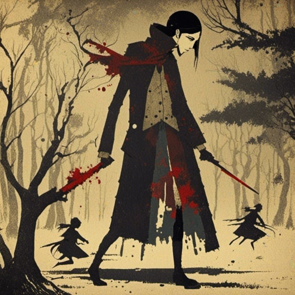 <lora:Skull Pop:1.0> Wounded hunter 