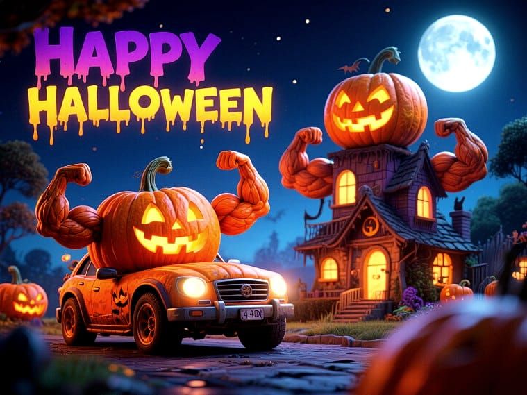 9/26/2025-Muscular Anthropomorphic Halloween Art By Archange...