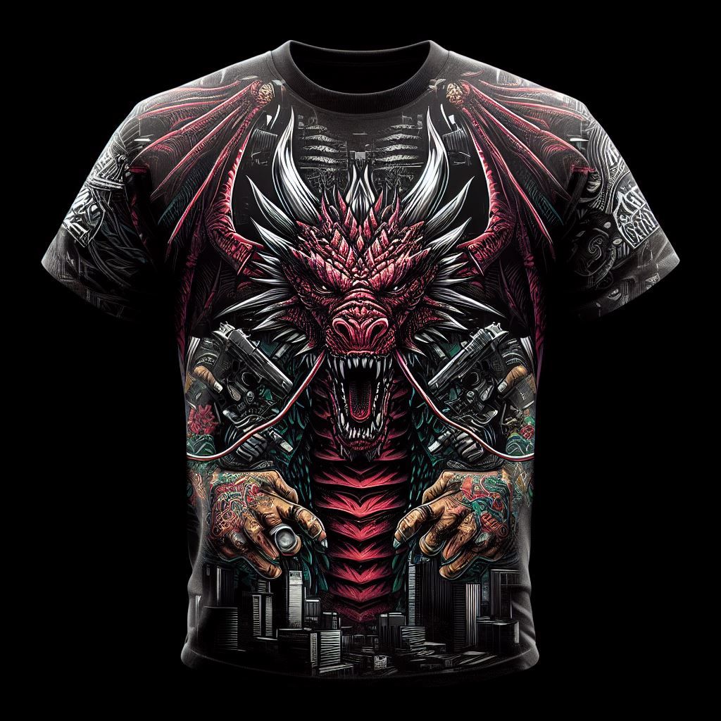 Anthropomorphic Dragon T-Shirt Graphic Design