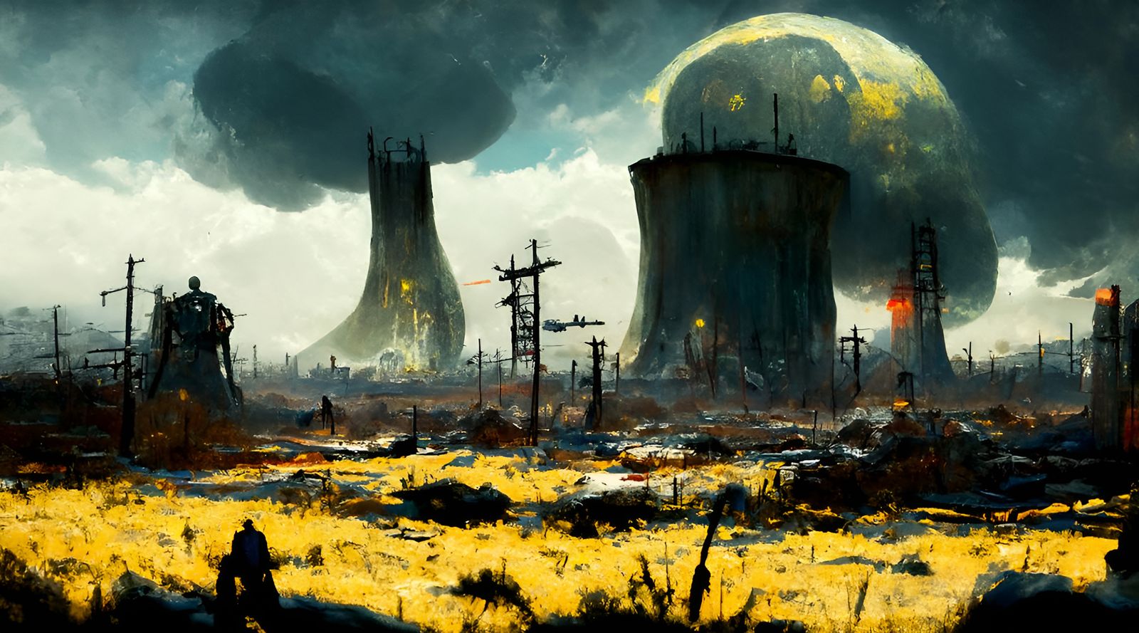 Nuclear fallout wasteland ai generated artwork nightcafe creator