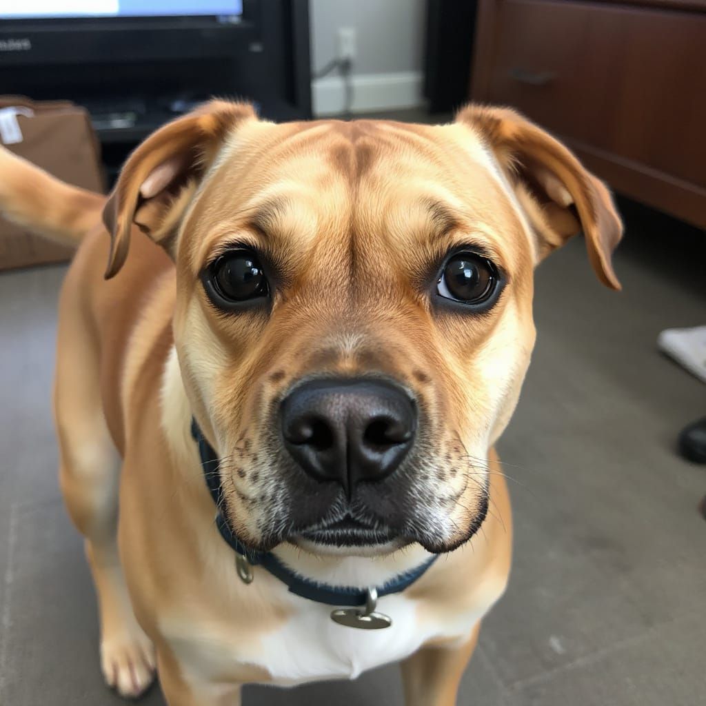 Adorable looking guilty 