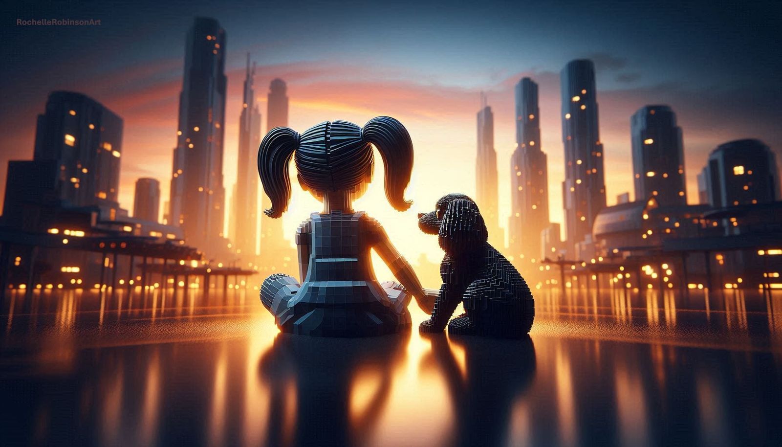 Sunset With Mel - Lego Art