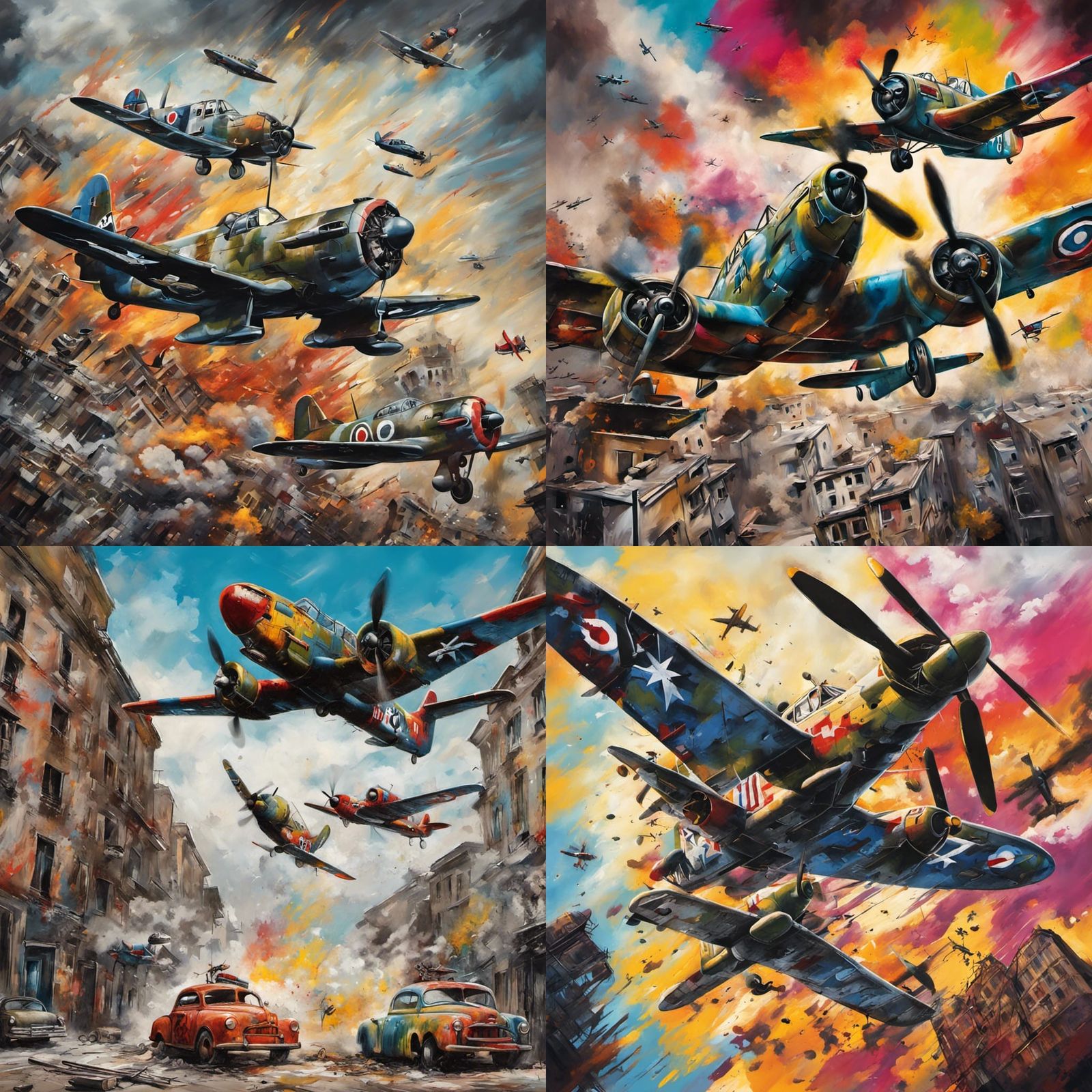 World war II air battle - AI Generated Artwork - NightCafe Creator