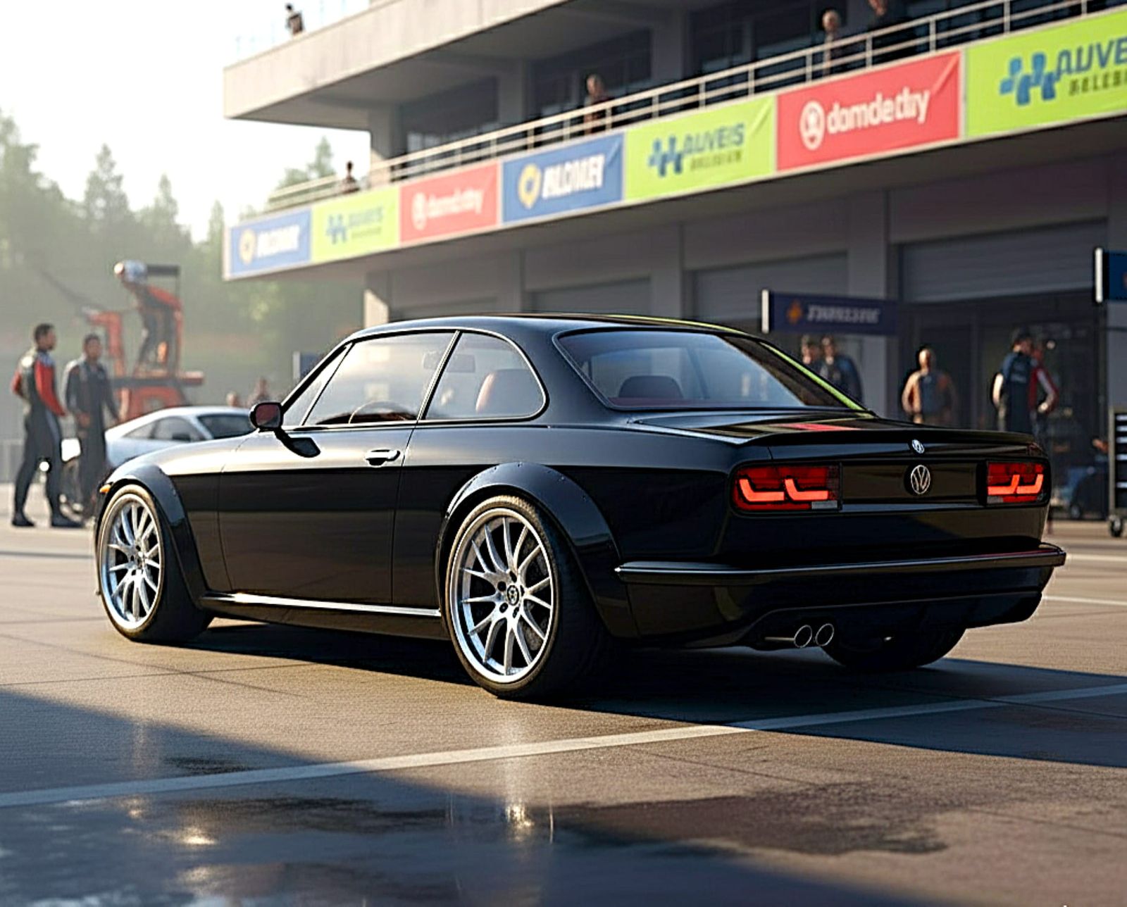 VW Jetta GTR 2.0L Turbo Coupe, rear quarter view