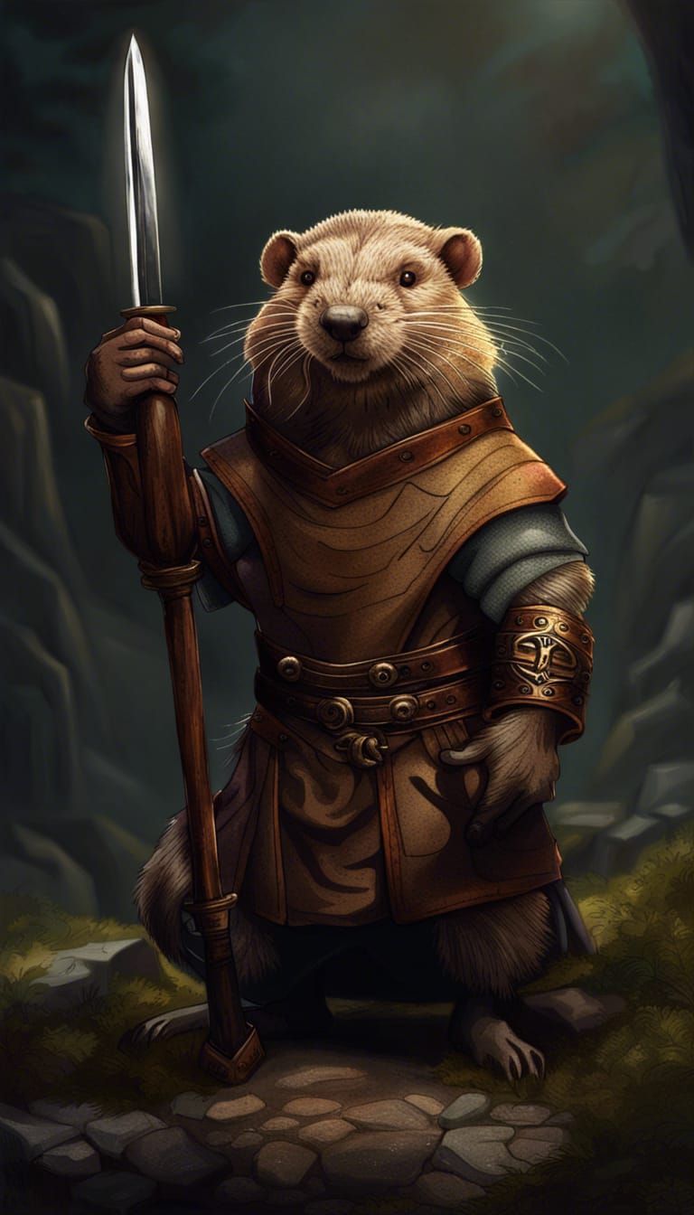 Beaver Brawler Monk: A Medieval Fantasy Portrait