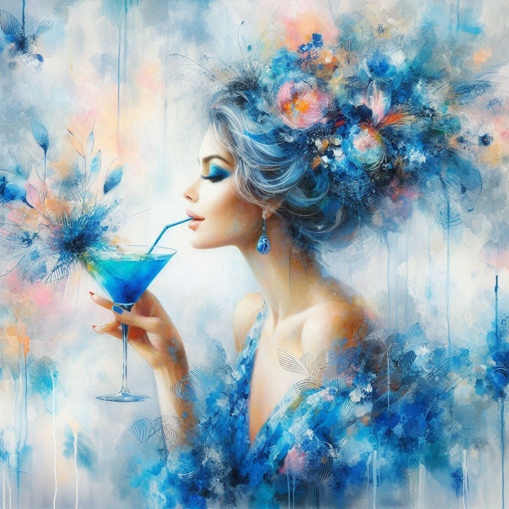 Electric Blue Martini