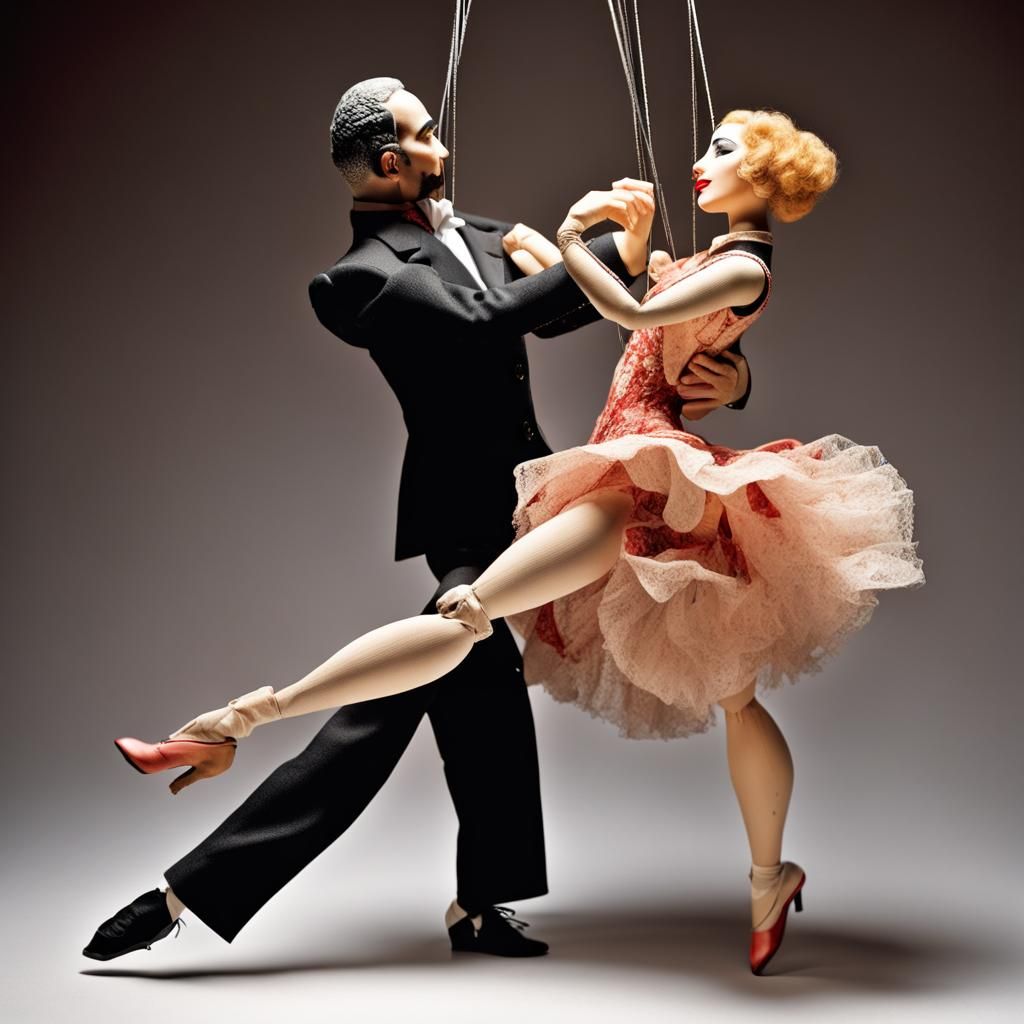 dancing the Tango, flamboyant pose, dramatic clothes, AI