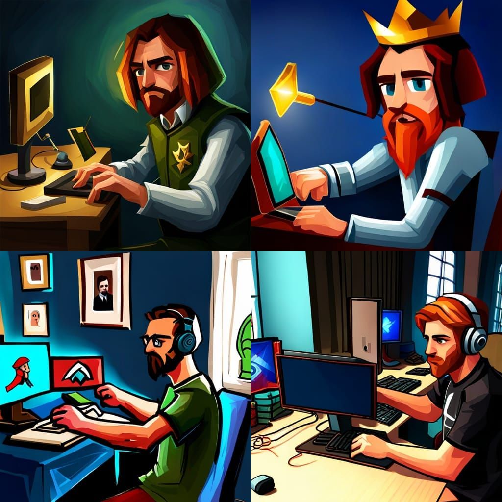 King Charles playing RuneScape 