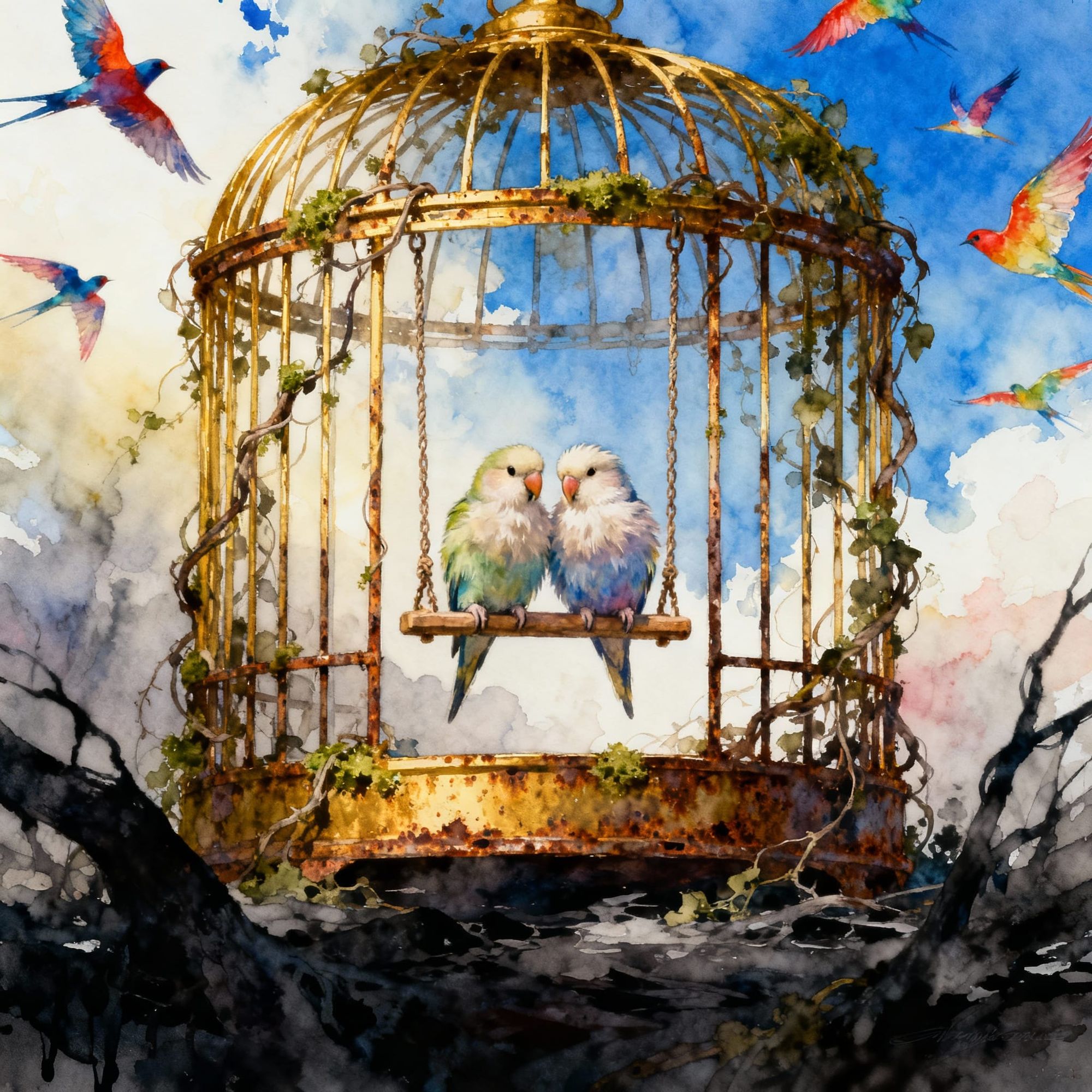 Staying together inside rather choosing freedom outside..