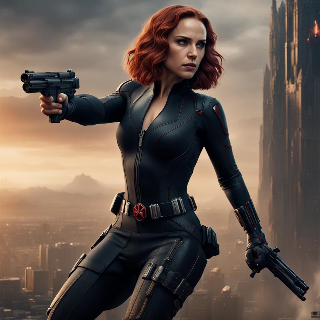 Natalie Portman As Black Widow. - Ai Generated Artwork - Nightcafe Creator