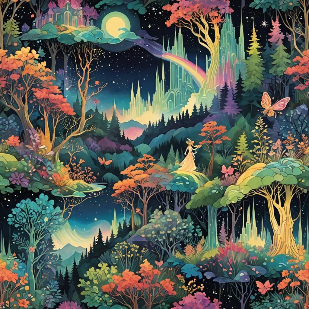 Spectrum Cosmic Serenade Art Deco Fairy Magic forest Aurora ...