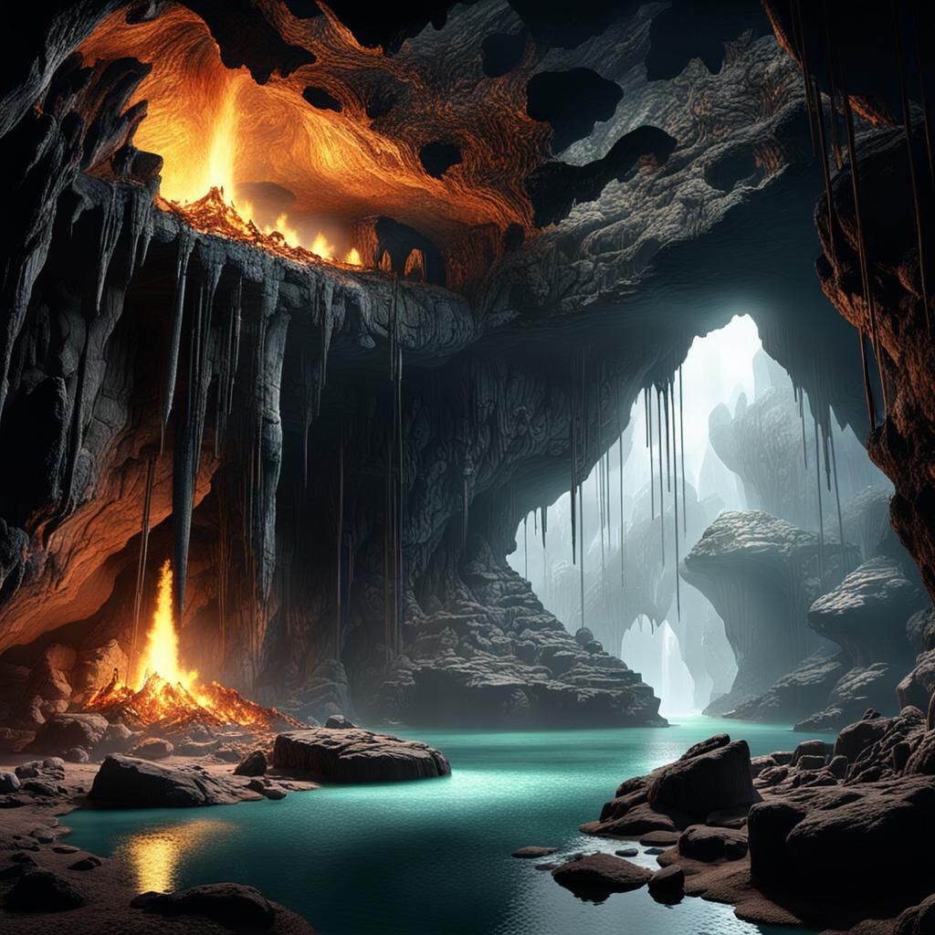 Mysterious Cavern - Ai Generated Artwork - Nightcafe Creator