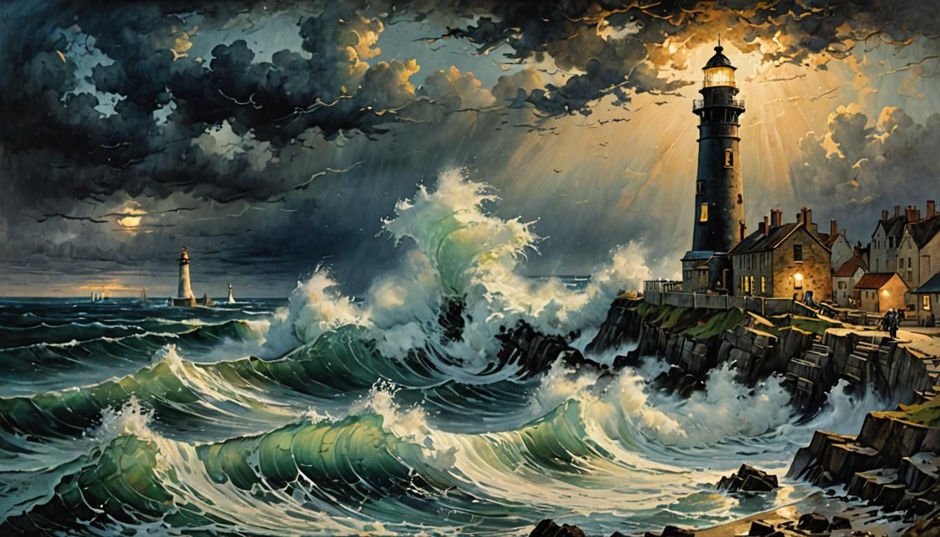 Ocean Waves  by @TiebethTheNinja