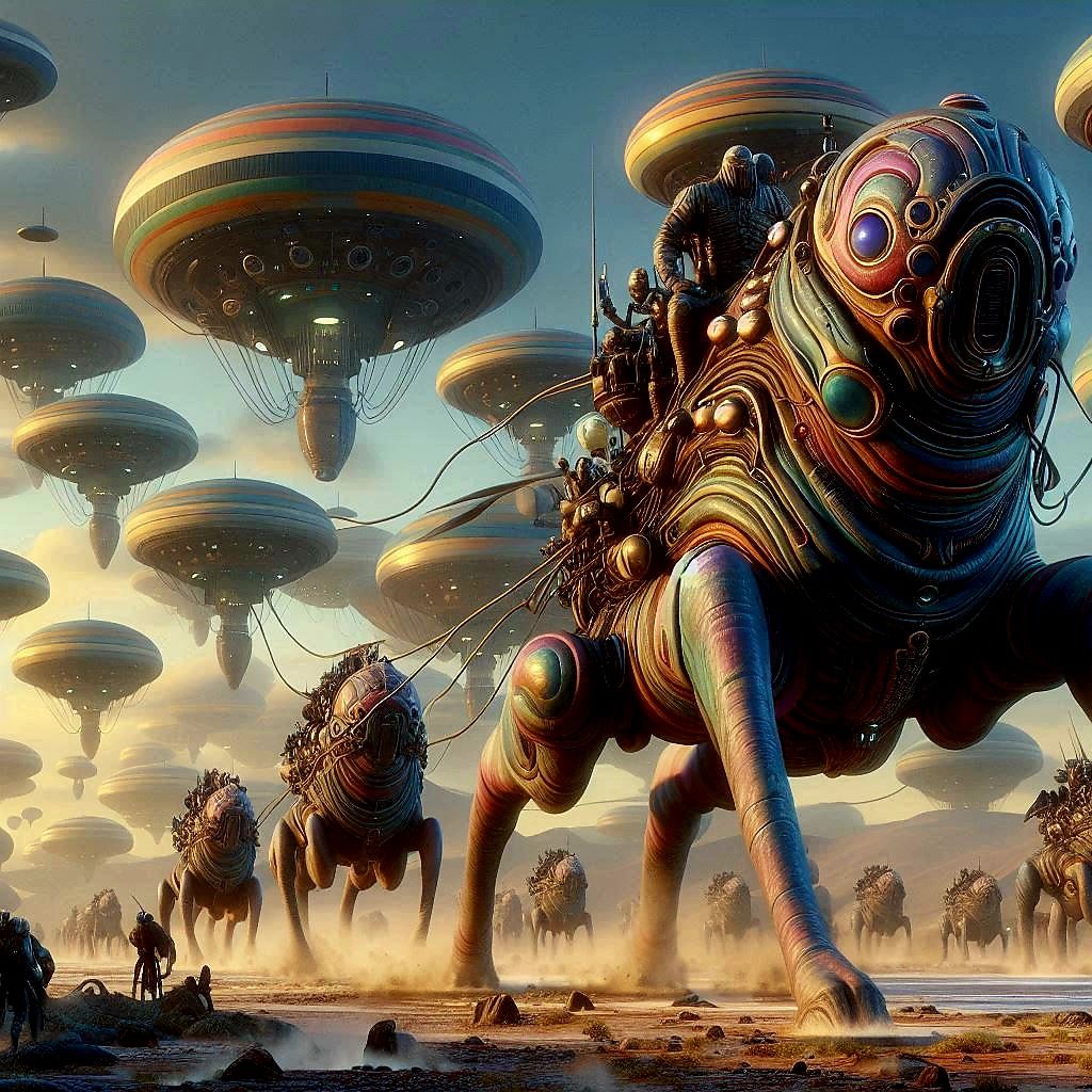 Sci-fi; armies on the march