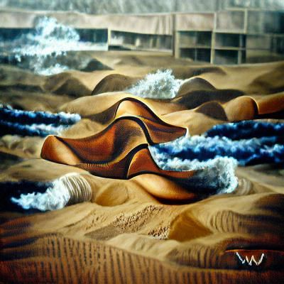 Waves of sand oil on canvas