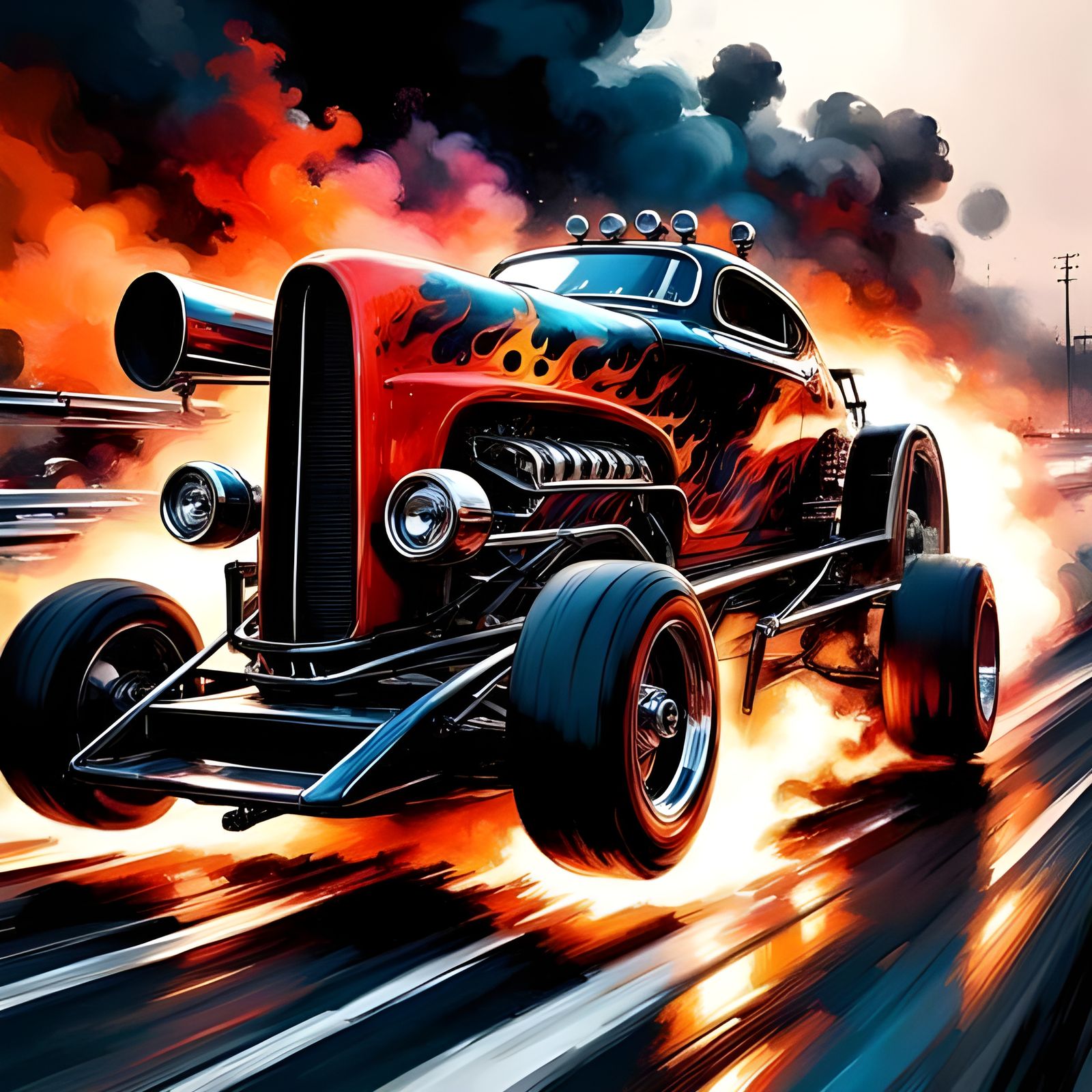 "Firestorm Express" Drag Racer  by @Pazzini