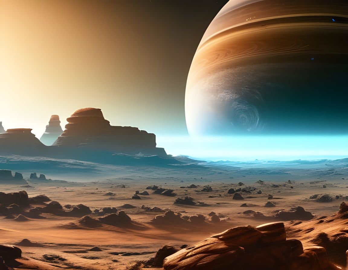 Saturn ring visible on the horizon  by @Challenge