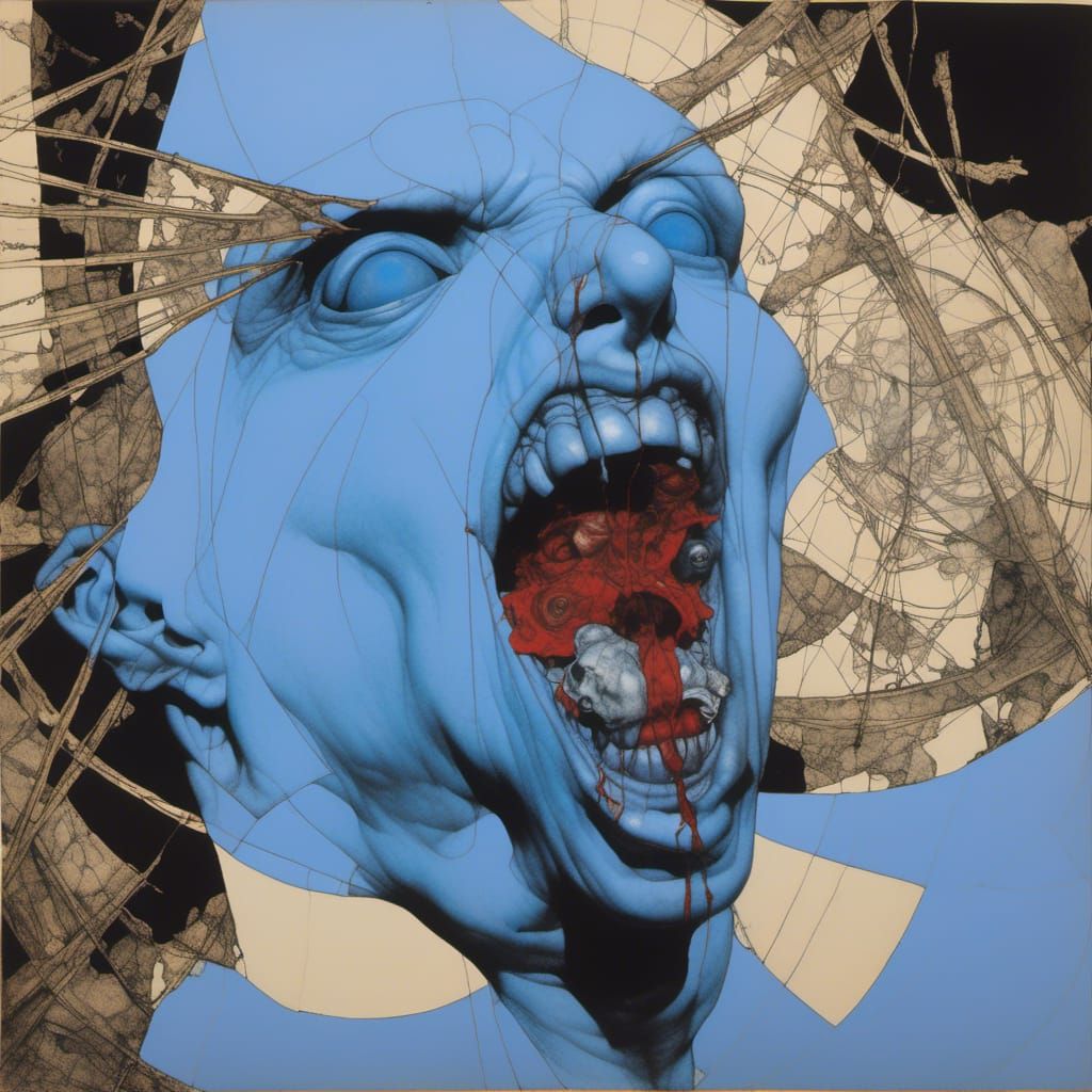 Vampiric Tinfoil Snarl in Watercolor and Ink