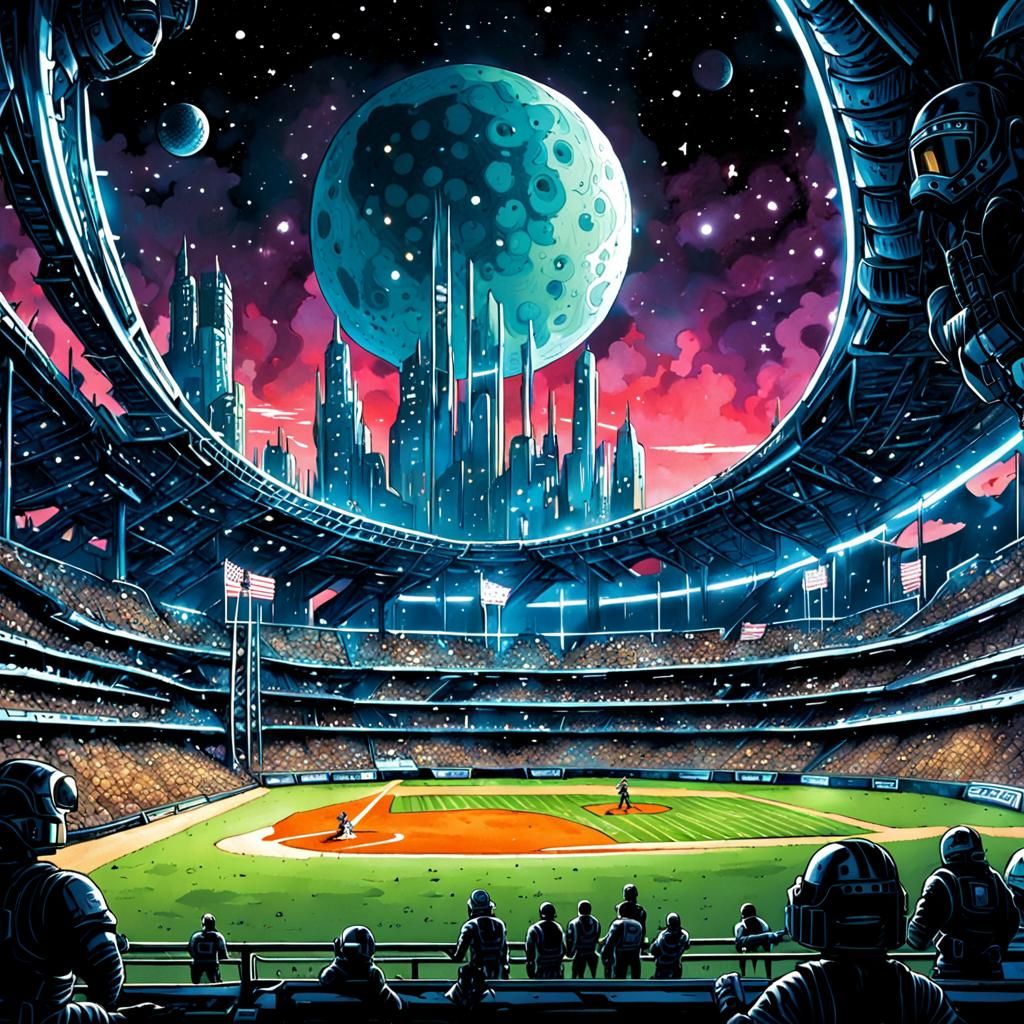 Sci-fi baseball  by @Captn Cutlass