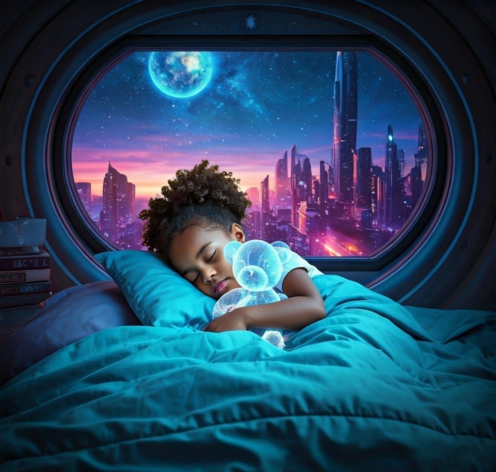 Snuggles with Starbear  by @Yanciepants