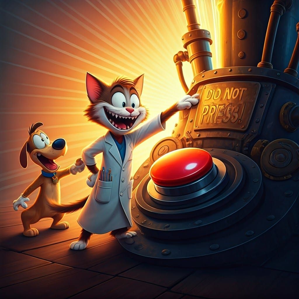 Do Not Press!  by @Ninjea