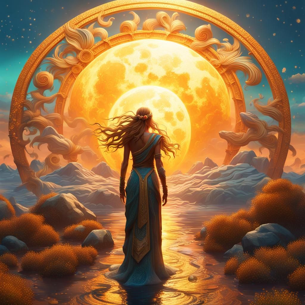 Sun Goddess Charioting Time