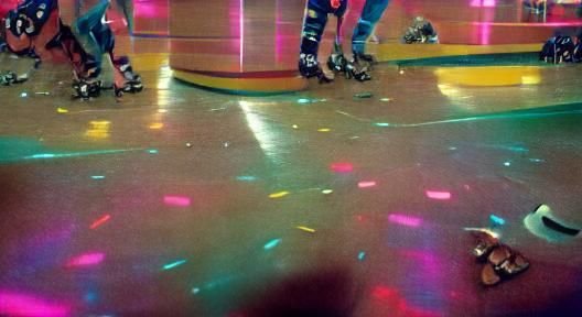 Candid photograph of the new year's Eve party at the roller ...