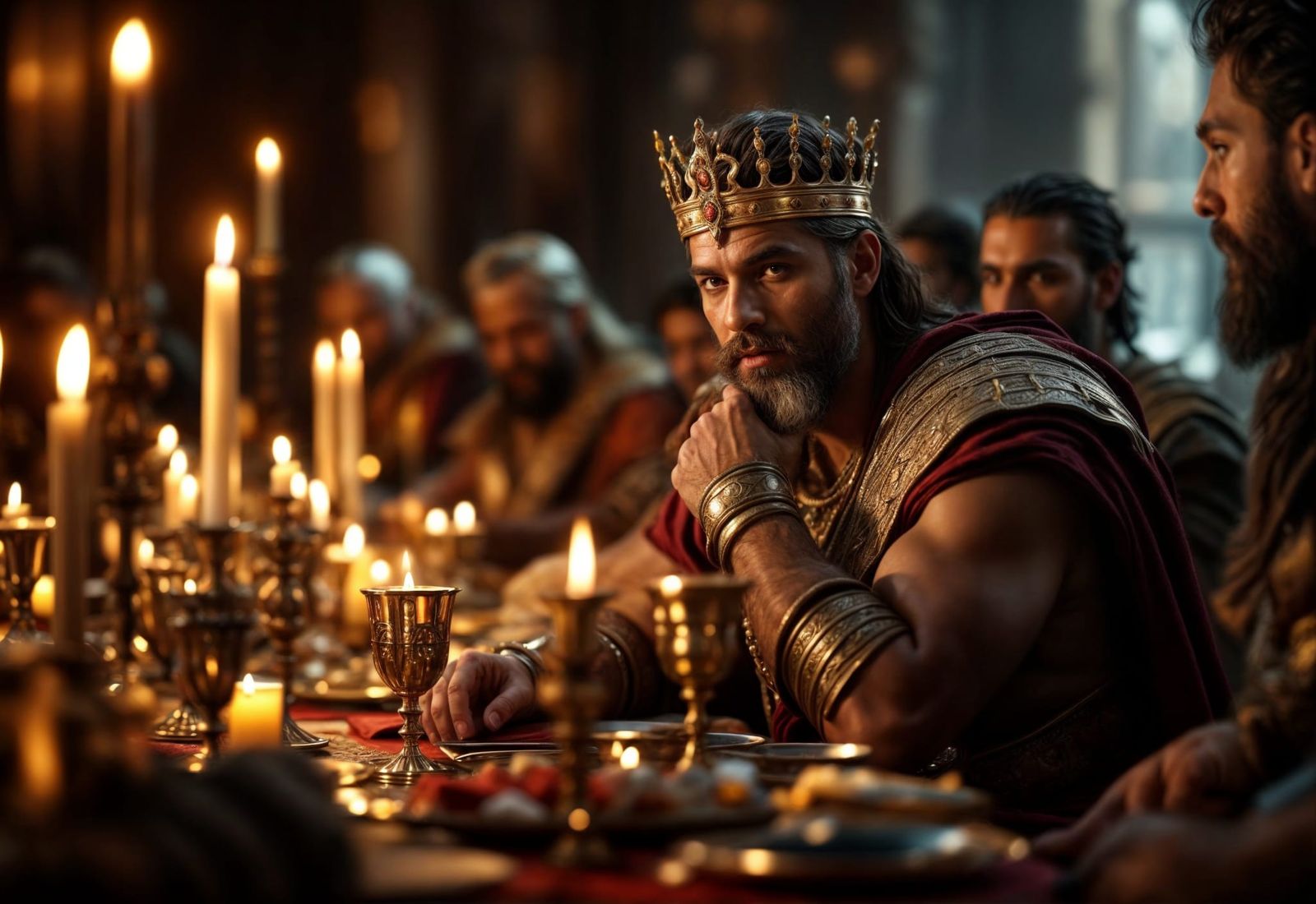 Xerxes at his drunken party