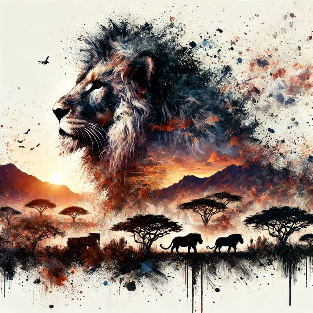 double exposure beautiful fantasy portrait landscape..