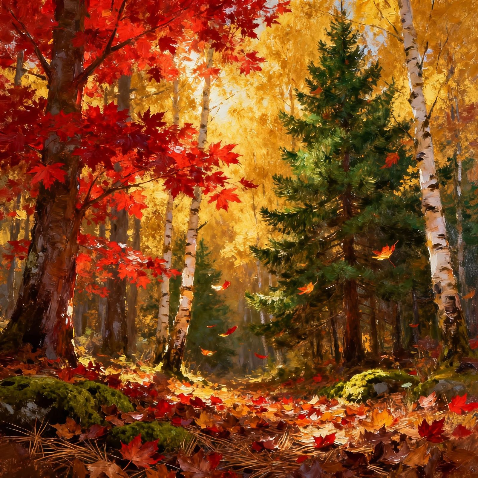 Forest Burns With Color  by @Carl Sabanski