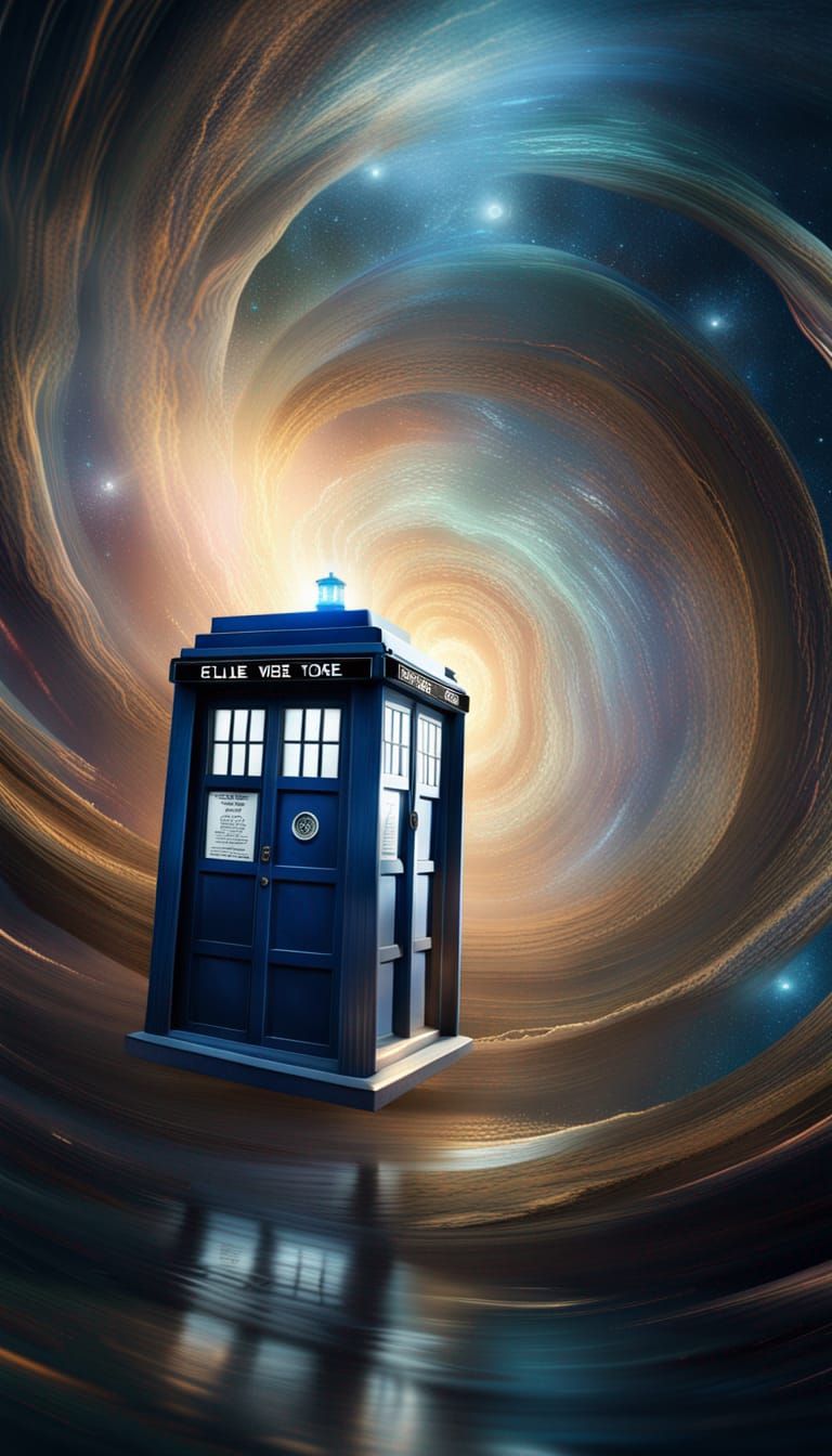 TARDIS inside time vortex - AI Generated Artwork - NightCafe Creator