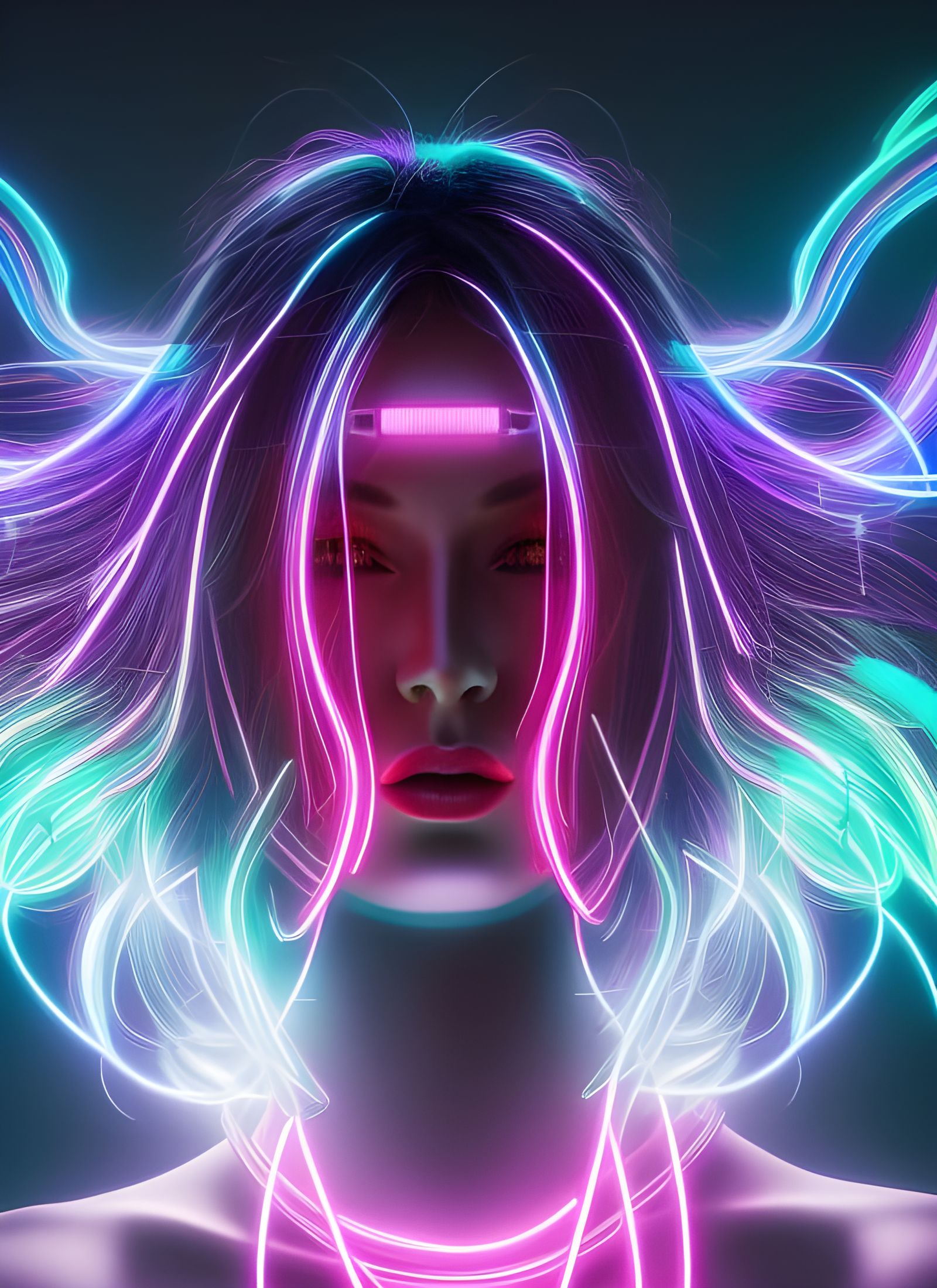 Neon Goddess  by @Skyeithse