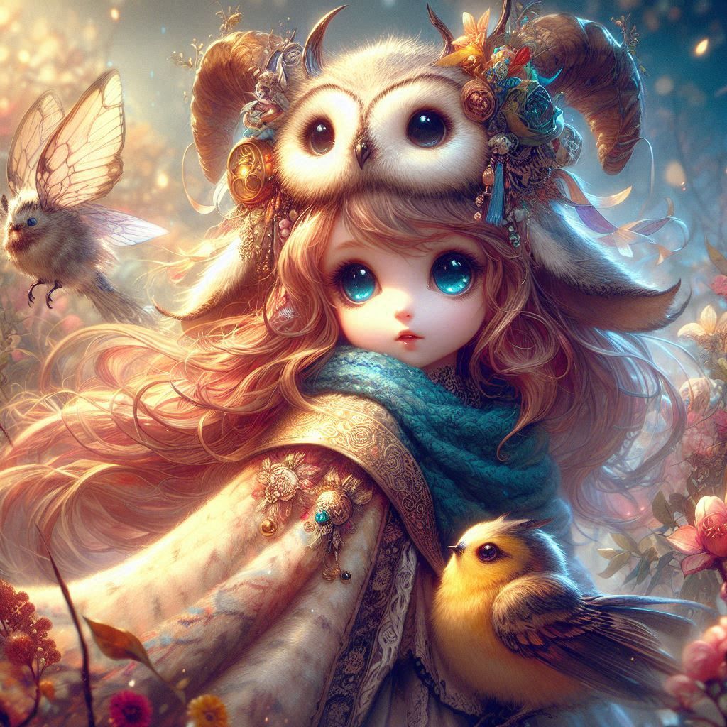 adorable fairy-tale fantasy creature portrait..