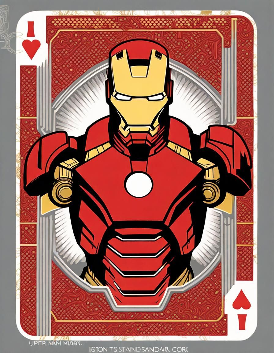 Playing card, Iron Man - AI Generated Artwork - NightCafe Creator