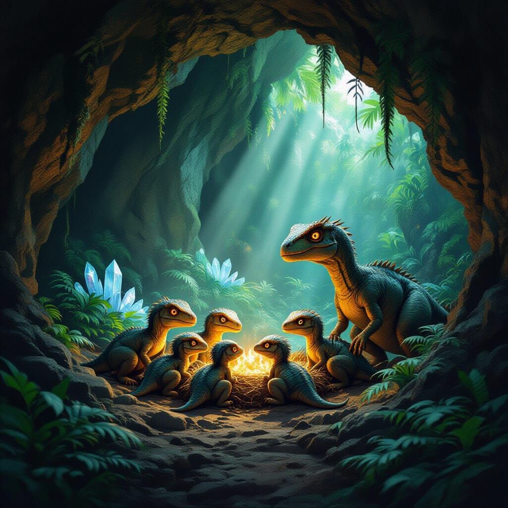 Velociraptor Family  by @Ali