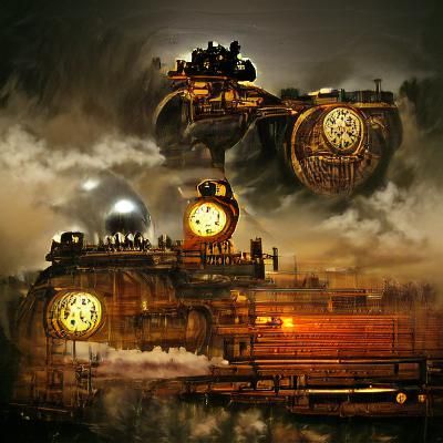 Night train to the end of time Steampunk Renior