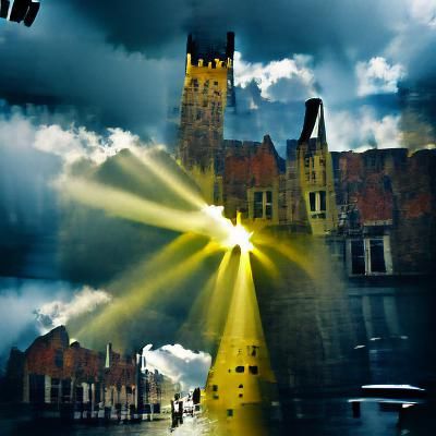 Bruges Belgium film noir sunshine rays