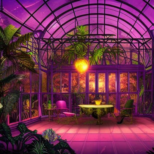 Greenhouse Cafe AI Generated Artwork NightCafe Creator