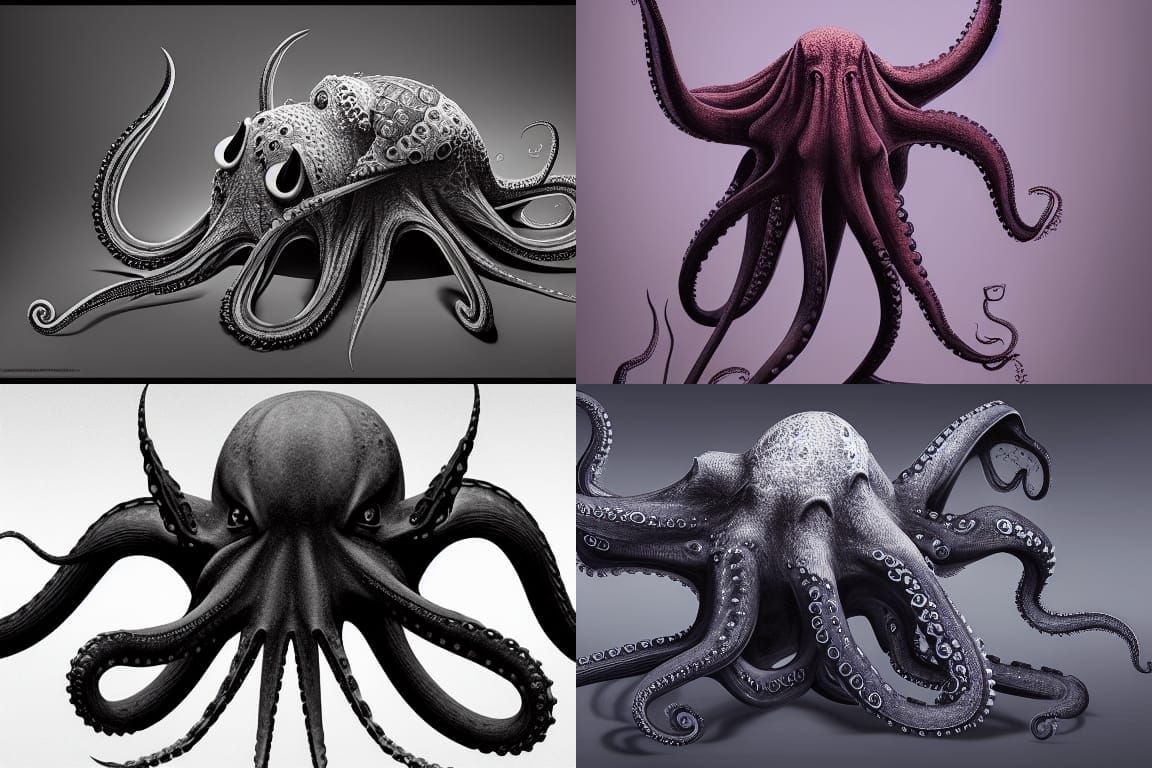a monster of vaguely anthropoid outline, but with an octopus...