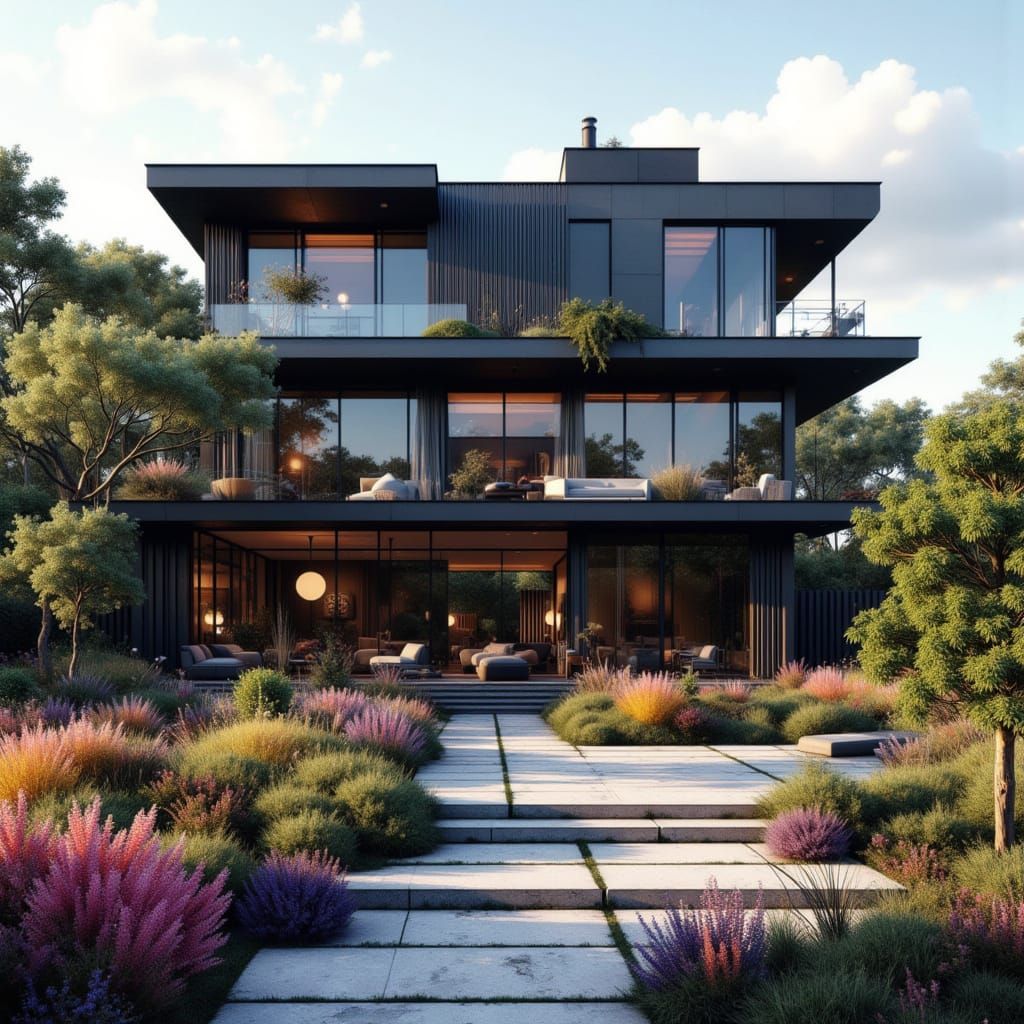 Modern Glass Mansion