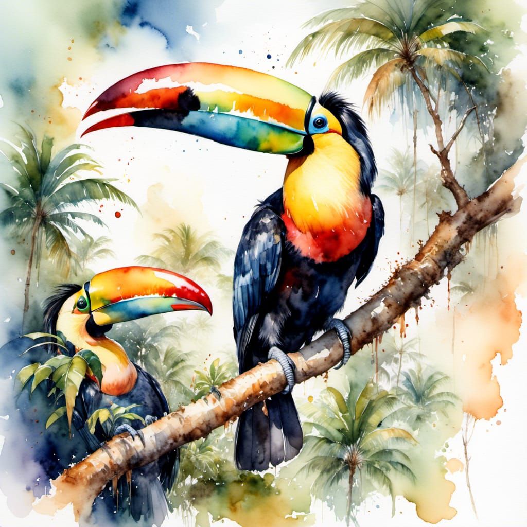 Colorful toucan  by @BlueQuill