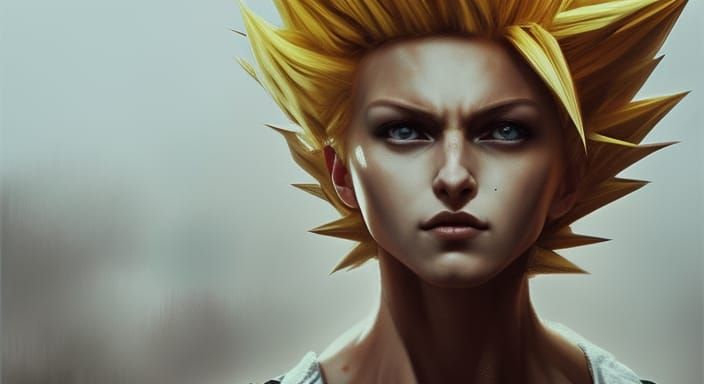Live action film, Realistic and Beautiful Super Sayayin fema...
