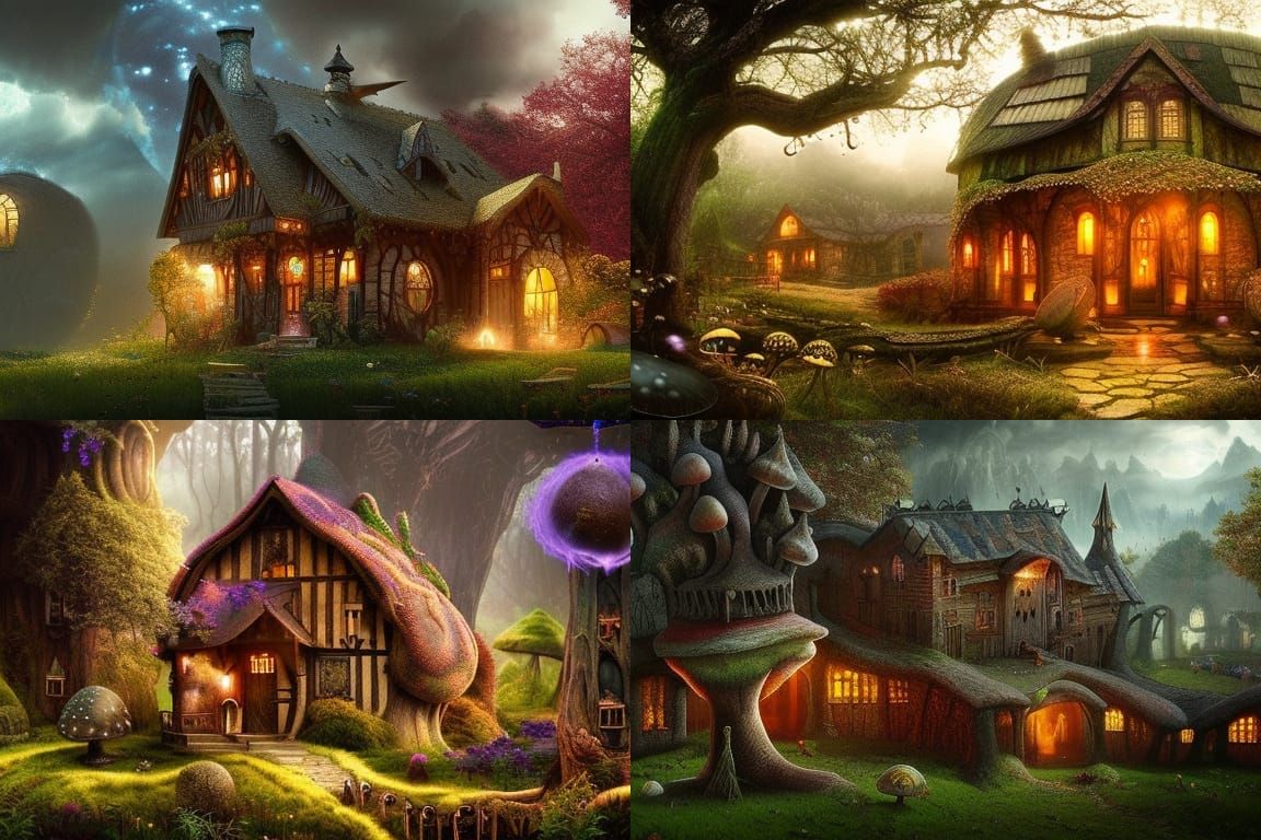 Magic mushroom farmhouse